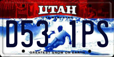 UT license plate D531PS