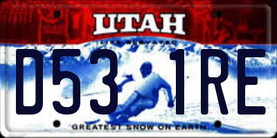UT license plate D531RE