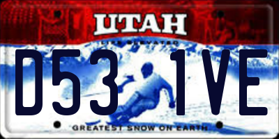 UT license plate D531VE