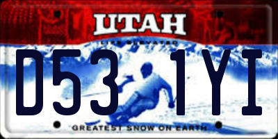 UT license plate D531YI