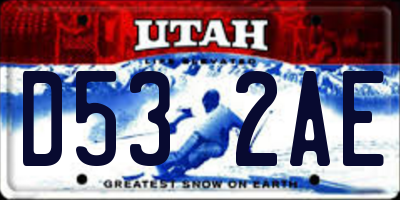 UT license plate D532AE
