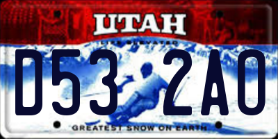 UT license plate D532AO