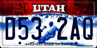 UT license plate D532AQ