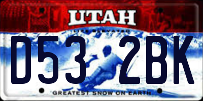UT license plate D532BK