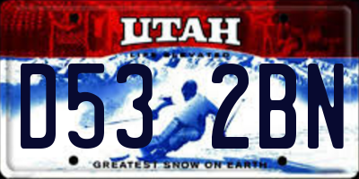 UT license plate D532BN