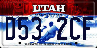 UT license plate D532CF