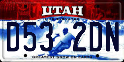 UT license plate D532DN