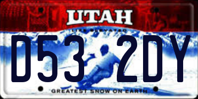 UT license plate D532DY