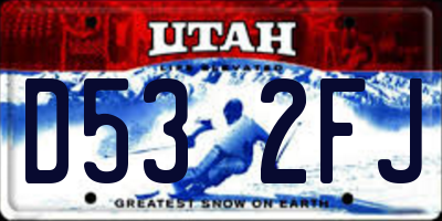 UT license plate D532FJ