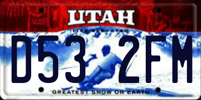UT license plate D532FM