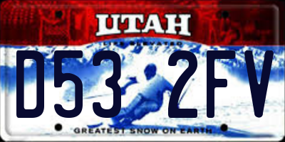 UT license plate D532FV