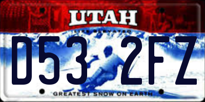 UT license plate D532FZ