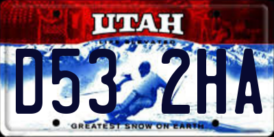 UT license plate D532HA