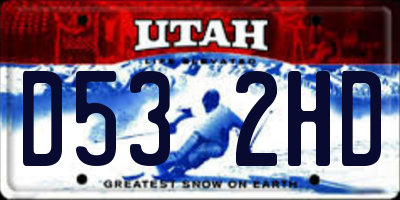UT license plate D532HD