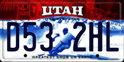 UT license plate D532HL
