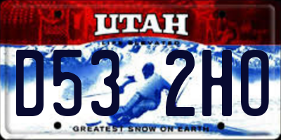 UT license plate D532HO