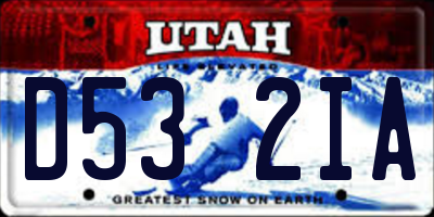 UT license plate D532IA