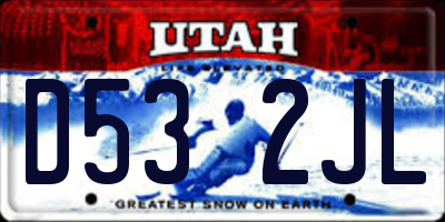 UT license plate D532JL
