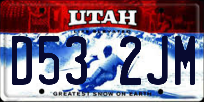 UT license plate D532JM