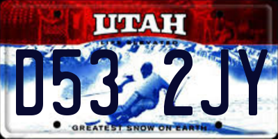 UT license plate D532JY
