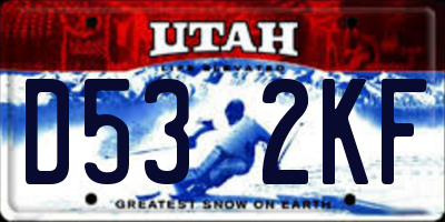 UT license plate D532KF