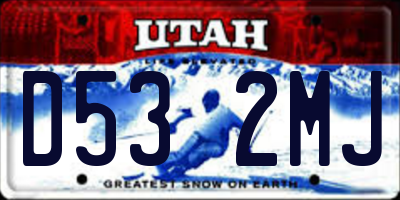 UT license plate D532MJ