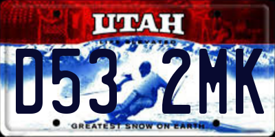 UT license plate D532MK