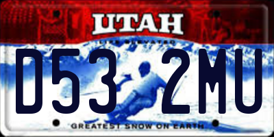 UT license plate D532MU