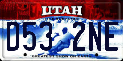 UT license plate D532NE
