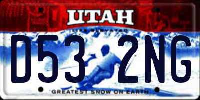 UT license plate D532NG