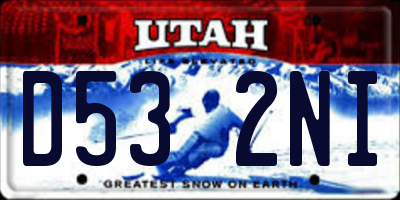 UT license plate D532NI