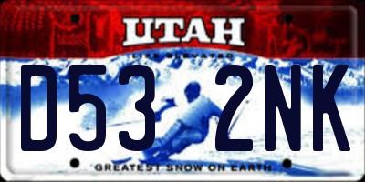 UT license plate D532NK