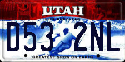 UT license plate D532NL