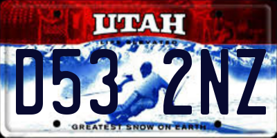 UT license plate D532NZ