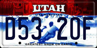 UT license plate D532OF
