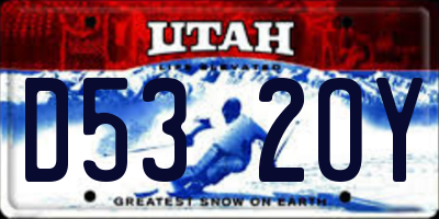 UT license plate D532OY
