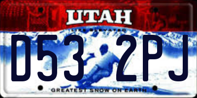 UT license plate D532PJ