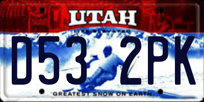 UT license plate D532PK