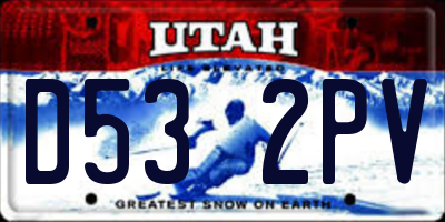 UT license plate D532PV
