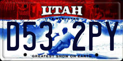 UT license plate D532PY