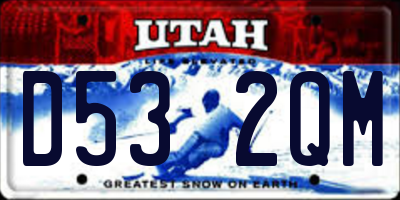UT license plate D532QM