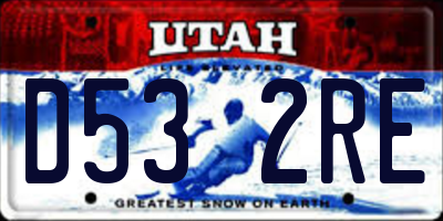 UT license plate D532RE