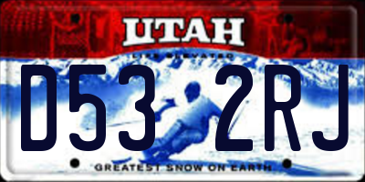 UT license plate D532RJ