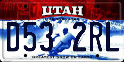 UT license plate D532RL