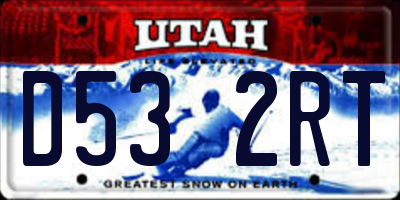 UT license plate D532RT