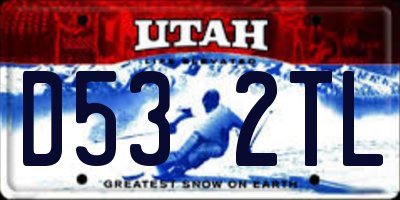 UT license plate D532TL