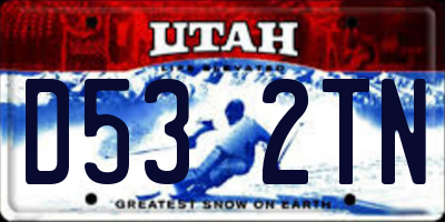 UT license plate D532TN