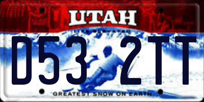 UT license plate D532TT