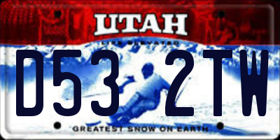 UT license plate D532TW