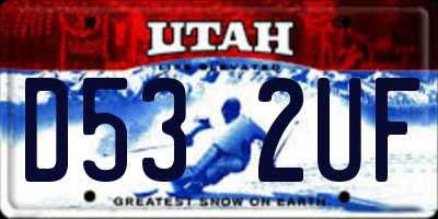 UT license plate D532UF